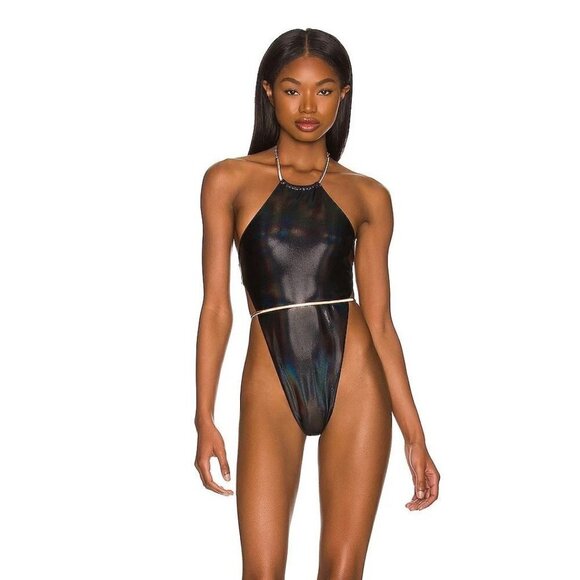 lovewave The Moxie One Piece in Black Sparkle XSmall New Womens Swimsuit - Picture 3 of 9